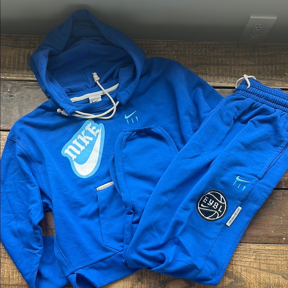 Nike EYBL Blue Hoodie and Joggers Set